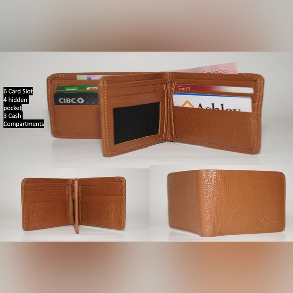 Genuine cow milled Brown  men wallet - Picture 11 of 11